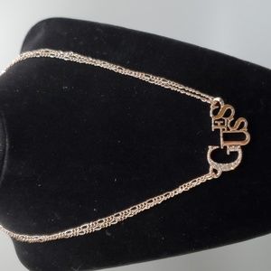 Guess rose gold double strand necklace